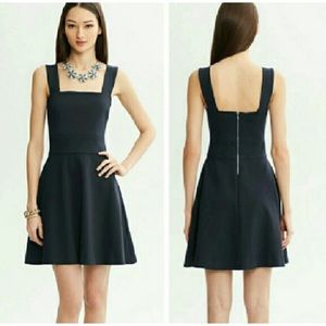 Banana Republic Miily Black Fit & Flare Dress 8